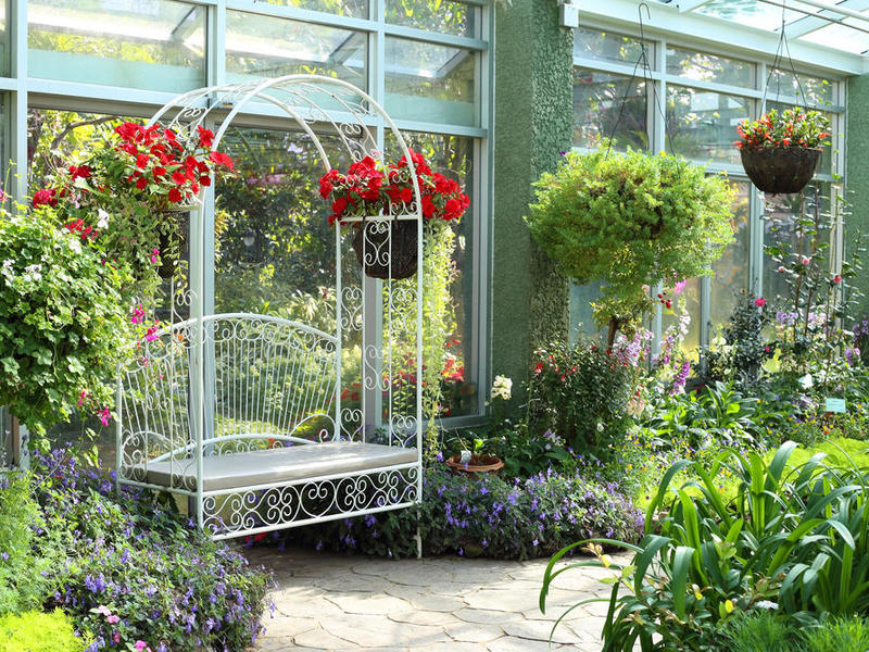 Schöner Garten im Haus