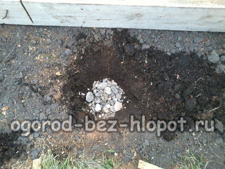 Versez une couche de gravier grossier au fond pour le drainage.