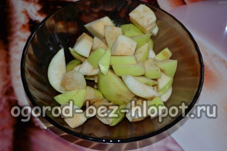 Äpfel in Stücken
