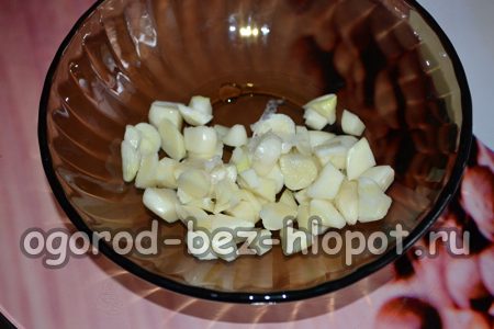 Zerdrückter Knoblauch