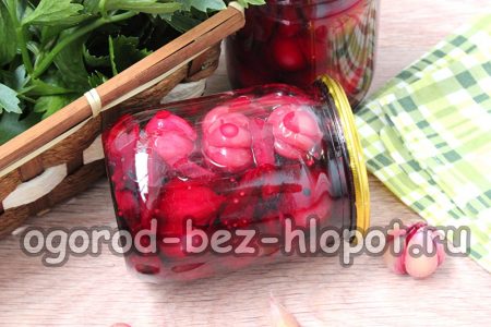 Маринован чесън за зимата е готов