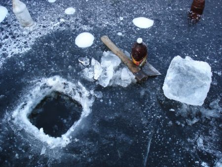 Teich im Winter
