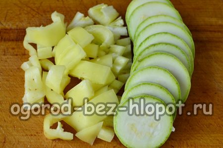 Geschnittene Zucchini
