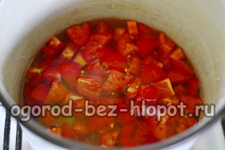 ντομάτες σε νερό σε μια κατσαρόλα