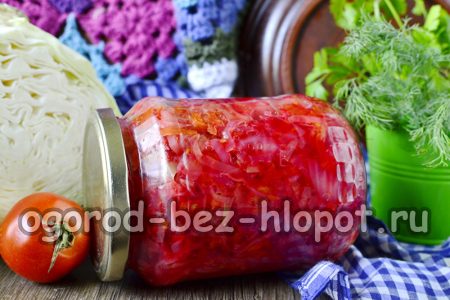 Borschtsch für den Winter im Glas, ein Rezept mit Kohl