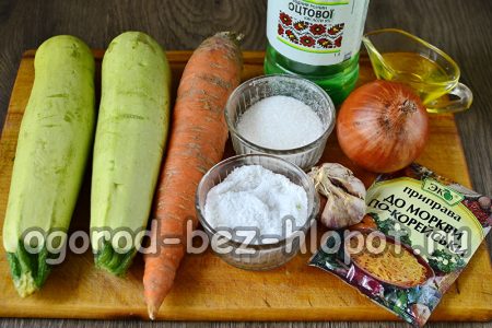 Gemüse für das Rezept