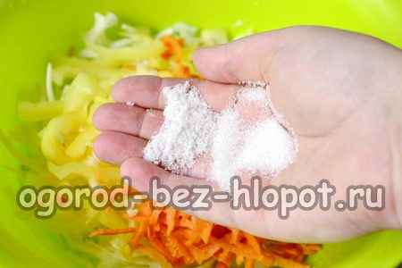 ajouter du sel et du sucre