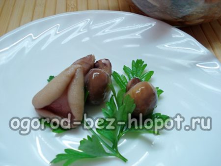 zubereitete Pilze
