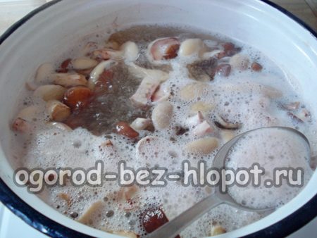 den Schaum abschöpfen