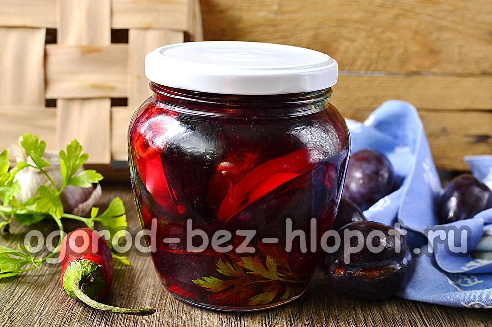 τουρσί δαμάσκηνα με σκόρδο