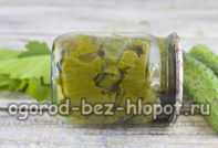 cucumbers in grape leaves