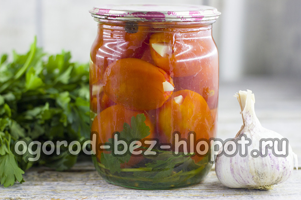 Tomaten mit Knoblauch
