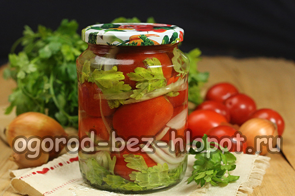 Tomaten mit Zwiebeln