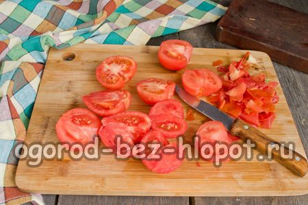hacher les tomates