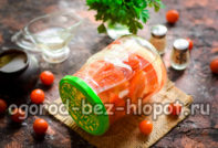 Tomato slices for the winter