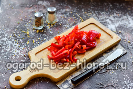 Corta el pimiento morrón