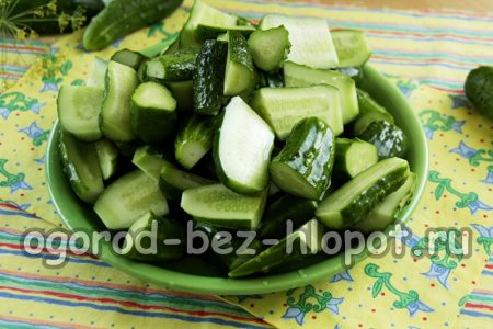 morceaux de concombre