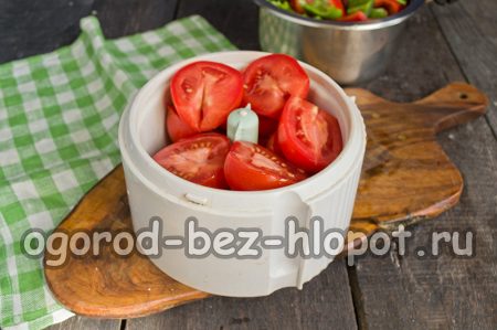 Tomaten im Mixer