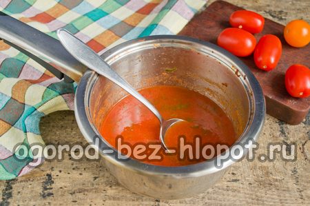 Die Sauce ist fertig gekocht.