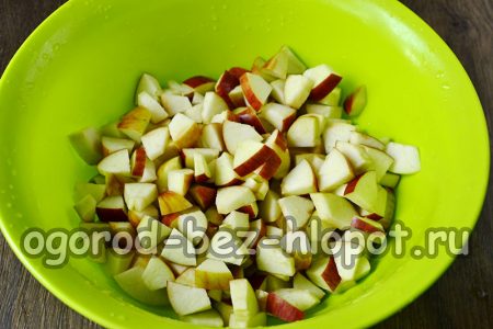 κόψτε τον πυρήνα και κόψτε σε μικρά κομμάτια