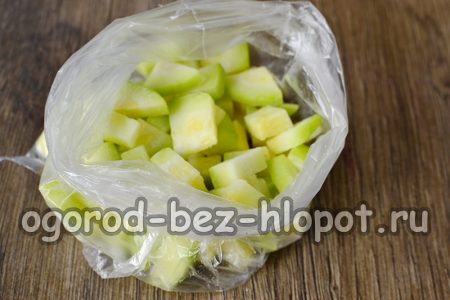 Verpackung von Zucchini