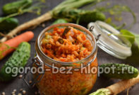 Dressing for rassolnik with fresh cucumbers and pearl barley