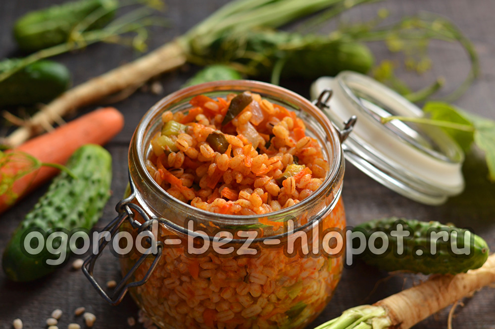 Dressing für Rassolnik mit frischen Gurken und Perlgraupen