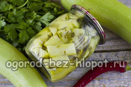 Courgettes à la moutarde et à l'ail