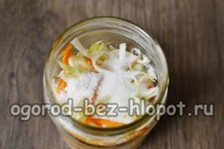 напълнете наполовина със зеле