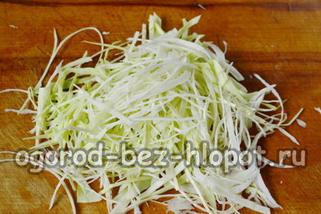 Den Kohl zerkleinern