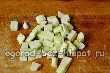 couper la courgette