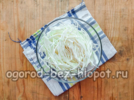 Den Kohl zerkleinern