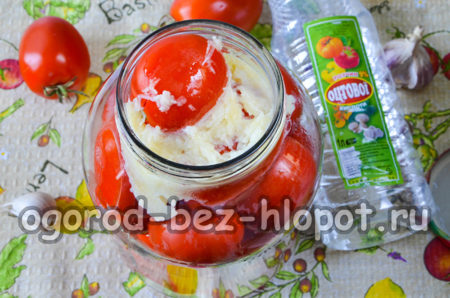 Essig und Knoblauch hinzufügen