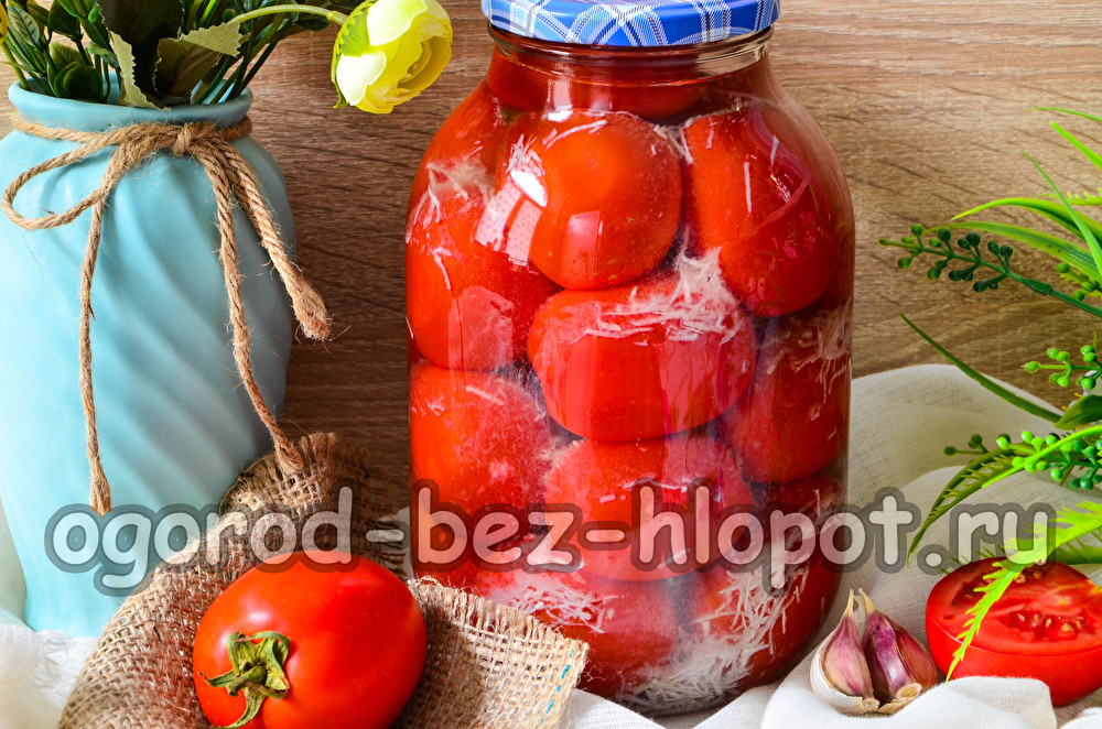 Tomaten unter dem Schnee mit Knoblauch