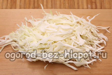 Den Kohl zerkleinern
