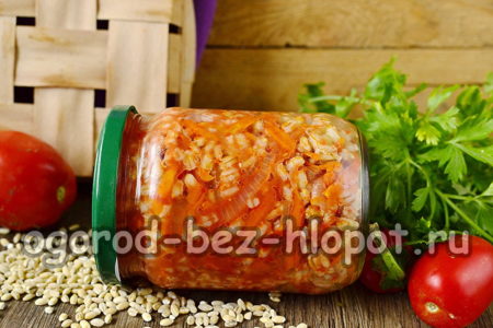 soupe de cornichons à l'orge perlé