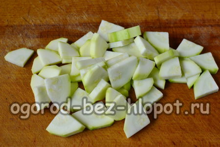 couper la courgette