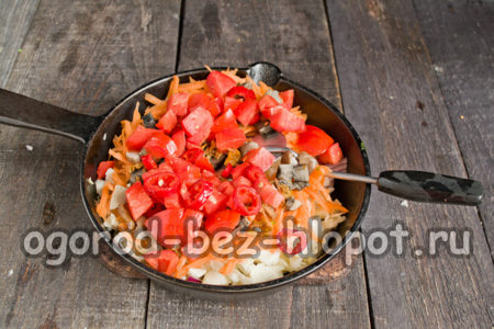 ajouter des tomates et du piment