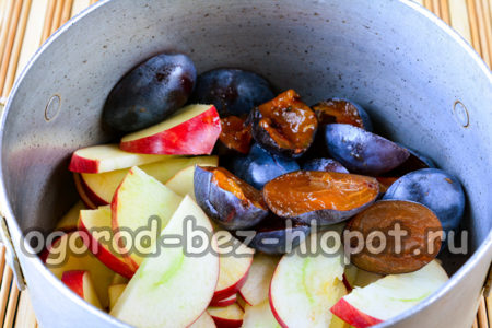 mettre les fruits dans une casserole