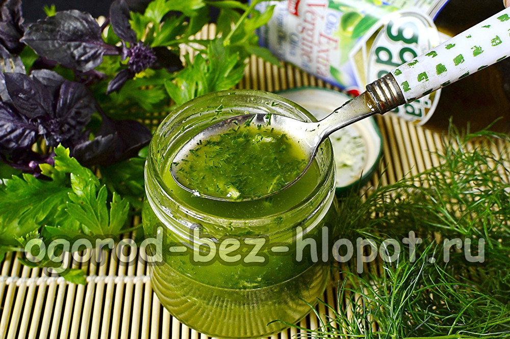 Grünzeug in Öl