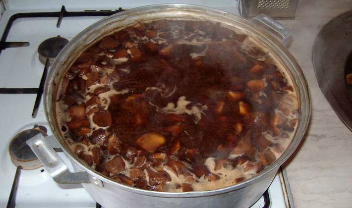 Der Prozess des Schweinebratens