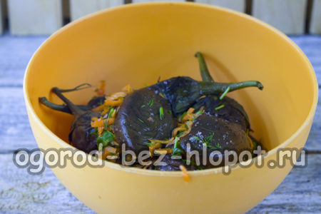 farcir les aubergines avec des carottes