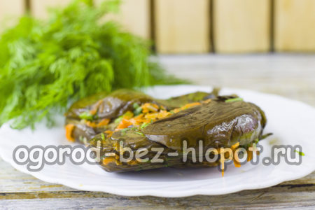 Les aubergines marinées sont prêtes