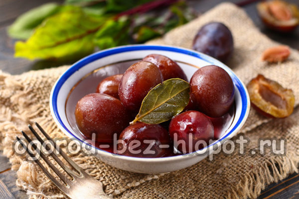 Pflaumen schmecken wie Oliven.