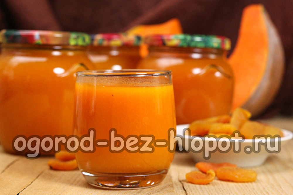 jus de citrouille aux abricots secs