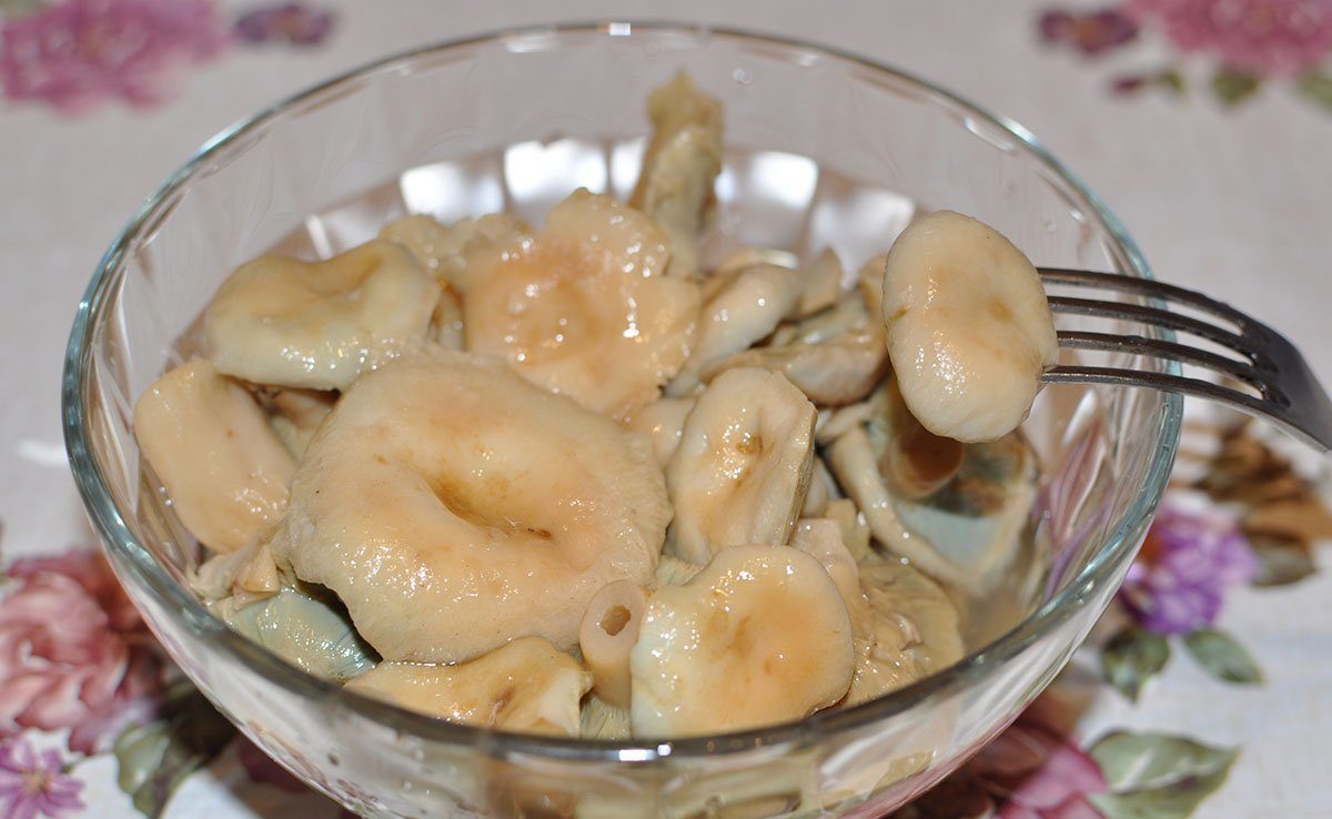 Champignons blancs marinés
