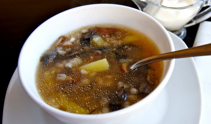 soupe aux champignons parasol