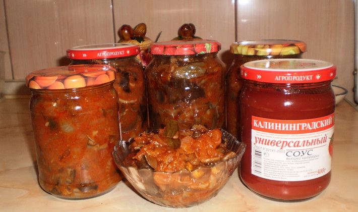 Мариновани гъби със зеленчуци