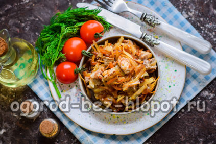 chou mijoté avec de la viande