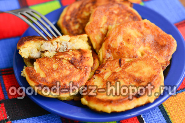 pommes de terre zrazy avec viande hachée
